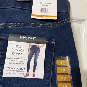Nine West Heidi Pull on Skinny Jeans Yoga stretch Size 12